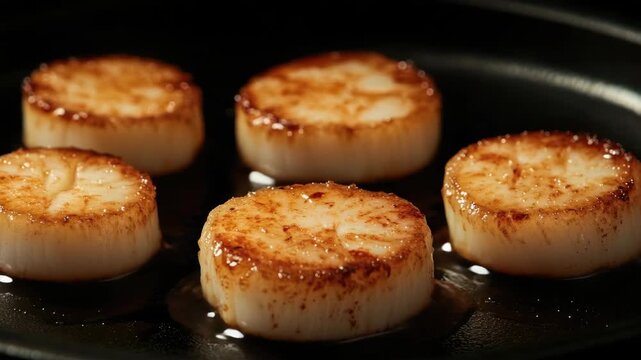 Grilled Scallops Ready for Serving