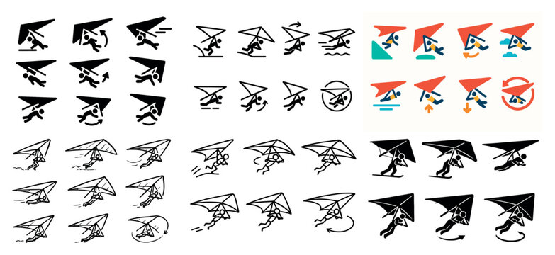 Hang glider symbols and instructions