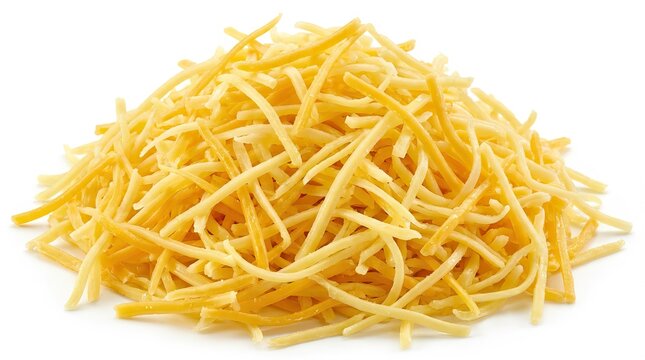 Raw shredded potatoes, thin julienne potato strips for cooking and frying, fresh yellow vegetable ingredient isolated PNG with Transparent Background