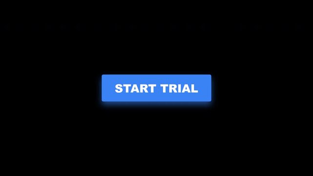Click Start Trial Button Animated Background Alpha Channel