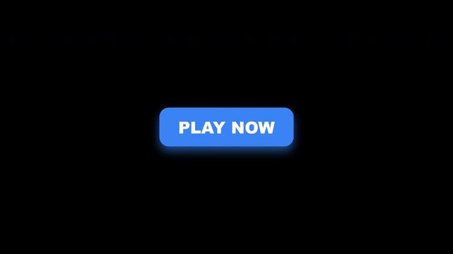 Play Now Button Animated Glowing Effect Isolated