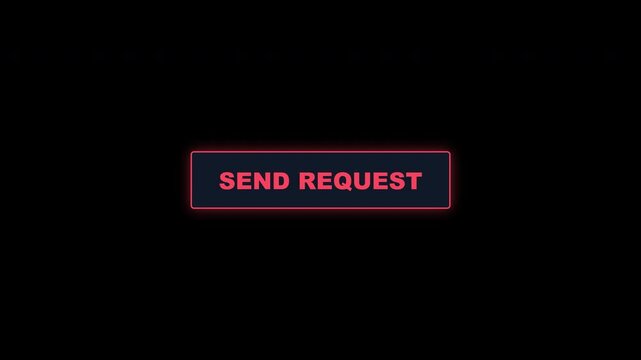 Send Request Button Glowing Neon Animation