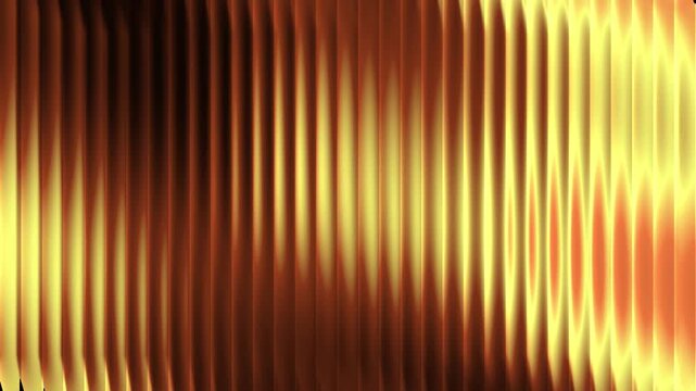 abstract golden orange refracted glass waves with vertical light streaks, glowing gradient distortion background for futuristic luxury design, digital wallpaper and modern creative backdrop