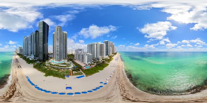 Sunny Isles Beach Florida 8k 360 VR stock video 2026