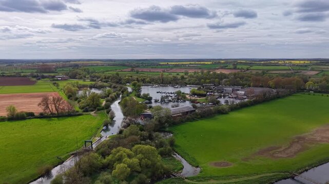 Oundle Marina, located on the River Nene in Northamptonshire, England