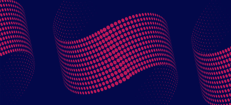 Halftone circle frame dotted background set. Round border Icon using halftone red circle dots raster texture. Grunge circular stain. Vector illustration.