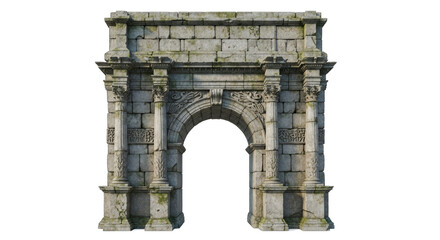 Obraz premium Ancient roman archway a detailed view of historical architecture and stone masonry