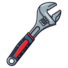 Obraz premium adjustable wrench cartoon vector illustration design