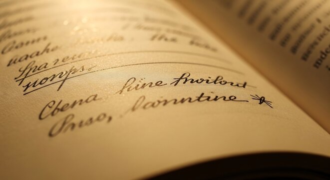 Close-up of an old handwritten ledger with cursive script and names.