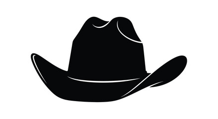 A striking black cowboy hat design a bold graphic silhouette © adobeamena