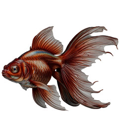 Fototapeta premium Red Goldfish Freshwater Aquarium Ornamental Fish