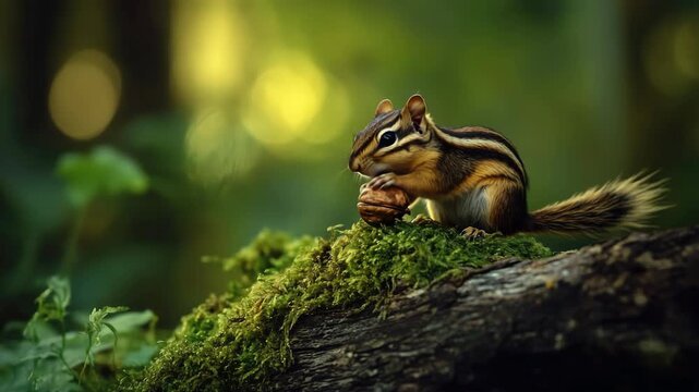 Eastern Chipmunk in the Forest