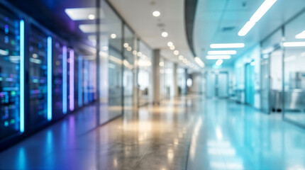 Obraz premium abstract, defocused, blurred, technology, space, empty, business, corridor, shopping, mall