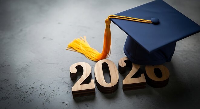 Senior graduation success celebrating 2020 achievements and future opportunities for seniors