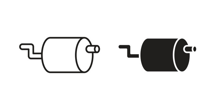 Exhaust pipe icon vector design elements. icon in flat and line style.