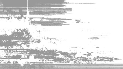 Fototapeta premium Glitchy white and gray digital distortion effect texture overlay
