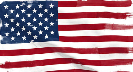Obraz premium american flag waving in the wind 