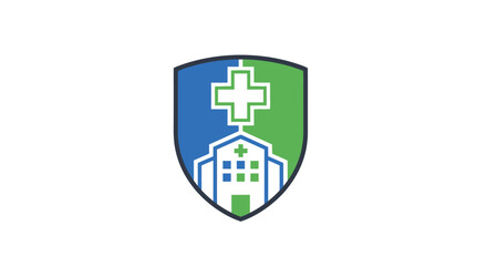 Fototapeta premium Medical Hospital Logo Shield Icon.
