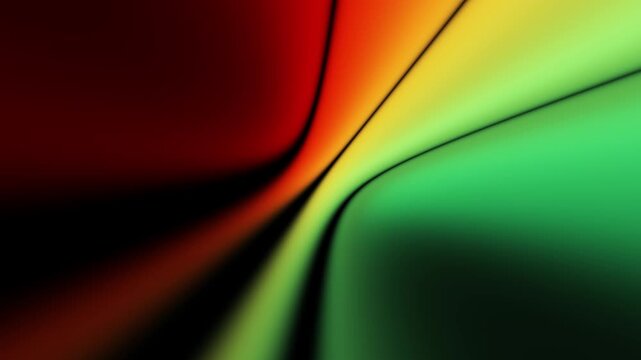 Dark vibrant red yellow and green gradient animation in 4k seamless loop 