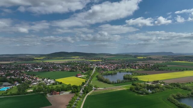 Aerial view, Residenz Ellingen, with the Ellingen estate and castle brewery, High Baroque, Ellingen, Franconian Lake District, Middle Franconia, Franconia, Bavaria, Germany 