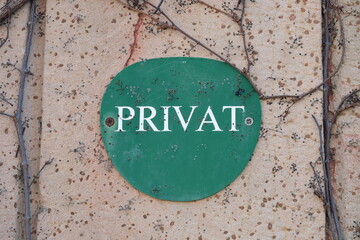 Hinweisschild Privat © Dagmar Gärtner