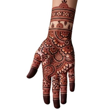 henna tattoo on hand