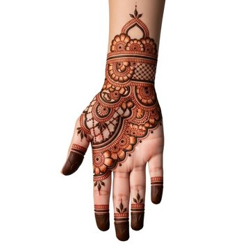 henna tattoo on hand