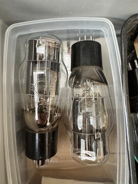 Pair of Vintage Soviet 6H13C (6N13S) Power Triode Vacuum Tubes