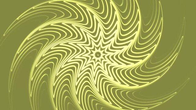 Abstract swirling spiral pattern with concentric curved shapes and circular dots background animation, soft gradients dynamic vortex design