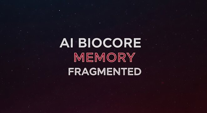 Ai biocore memory fragmented with fragmented technology abstract background computer artificial.