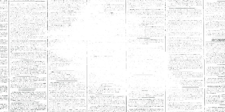 Vintage editorial background featuring highly overexposed newspaper columns with illegible distressed typography and subtle grunge textures.