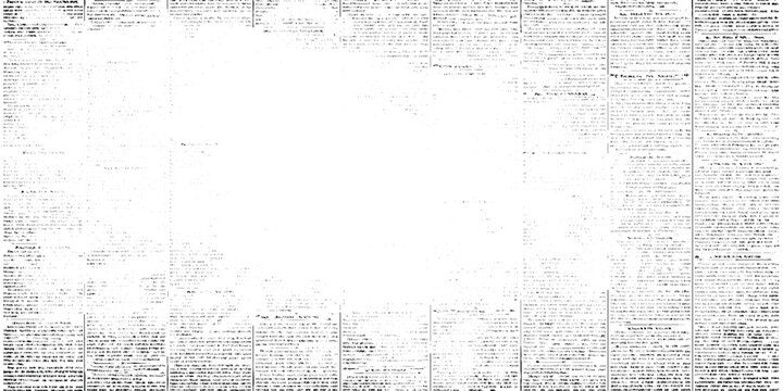 An extremely overexposed, illegible digital scan of a newspaper or document page where the text is washed out, leaving only faint marks behind.