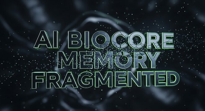 Ai biocode memory fragmented abstract background with fragmented technology abstract background.