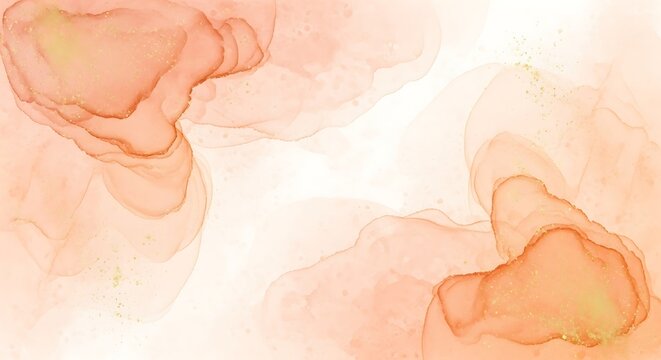 Soft peach watercolor abstract background with subtle texture
