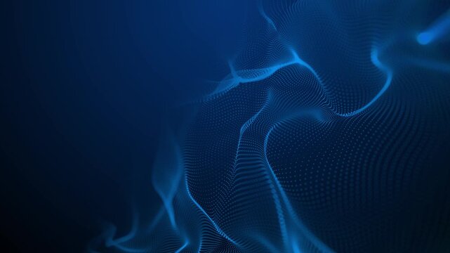 beautiful abstract wave technology background with blue light digital effect corporate concept.