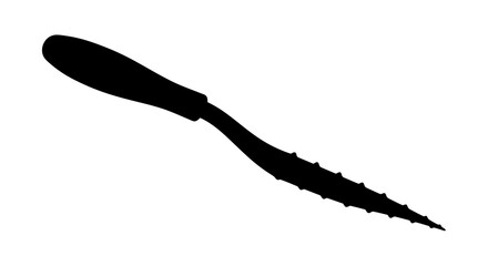 A sleek dark shape resembling a prehistoric flying reptile silhouette © Amena