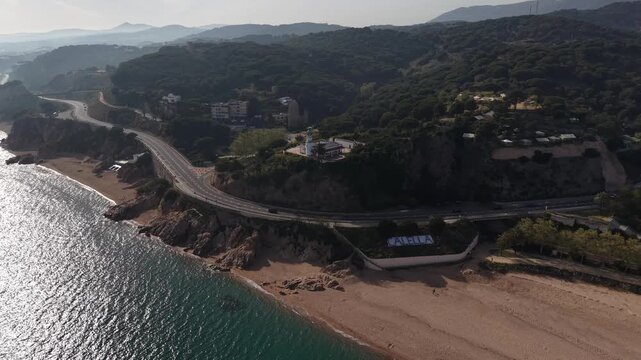 Faro de Calella en la Costa del Maresme de Catalunya