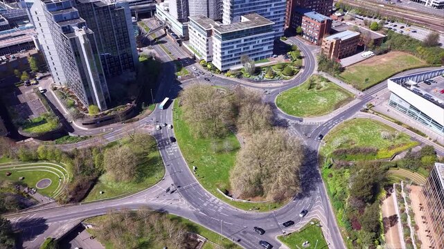 Drone Aerial Footage of Basingstoke Town Centre UK