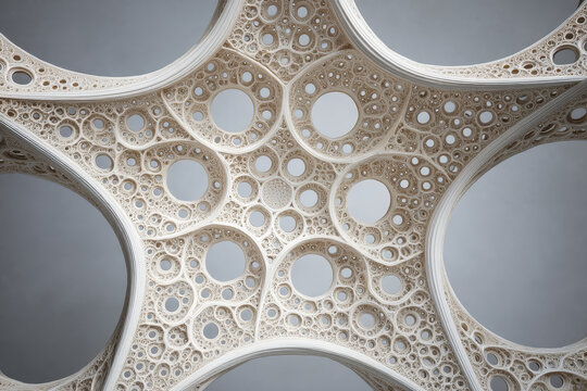 Non-Euclidean Hyperbolic Geometry Math Illustration