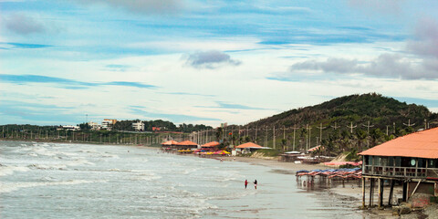 Obraz premium View of São Marcos beach in the city of São Luís, Maranhão, Brazil.