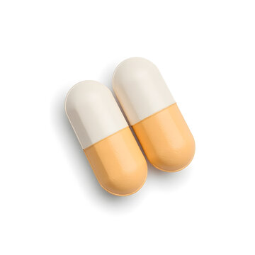 melatonin tablets for sleep aid supplement isolated on white background