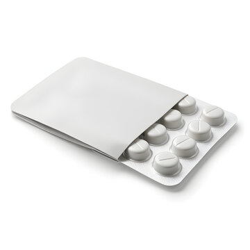 melatonin tablets with packaging mockup for sleep supplement branding isolated on white background