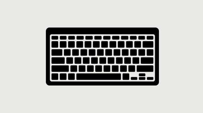 A computer keyboard is shown on a plain background in a simple illustration