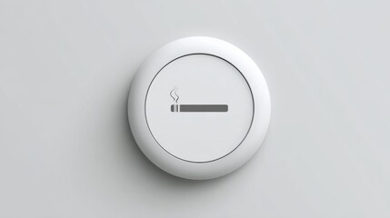 Fototapeta premium Minimalist UI Button Design for Smoking Concept in Clean, Vector Layout