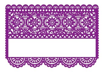 Obraz premium Decorative purple papel picado for celebrations and events