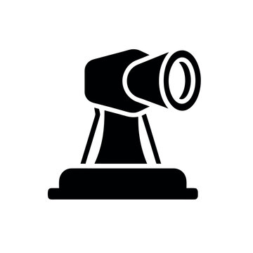 Old School Overhead Projector Classroom Silhouette Illustration