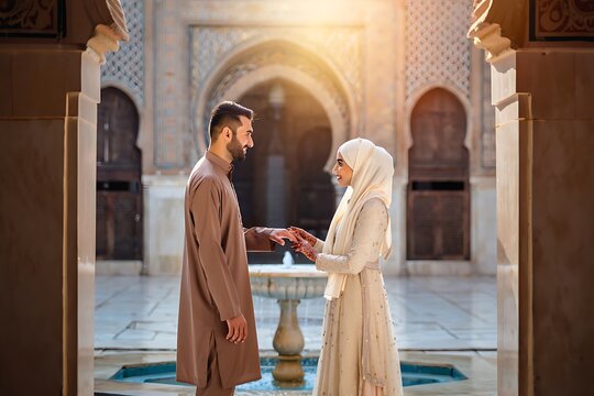Elegant bride and groom celebrating their sacred union in style