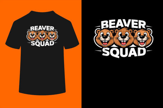 Beaver Squad Design for Beaver Lover Stuff | Cool Beaver T-Shirt
