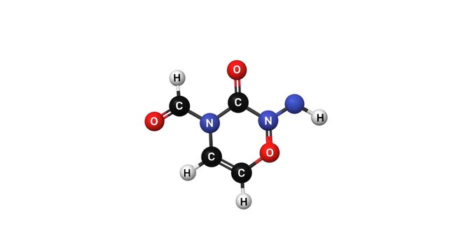 Cytosine molecular structure with hydrogen, carbon, nitrogen, and oxygen atoms