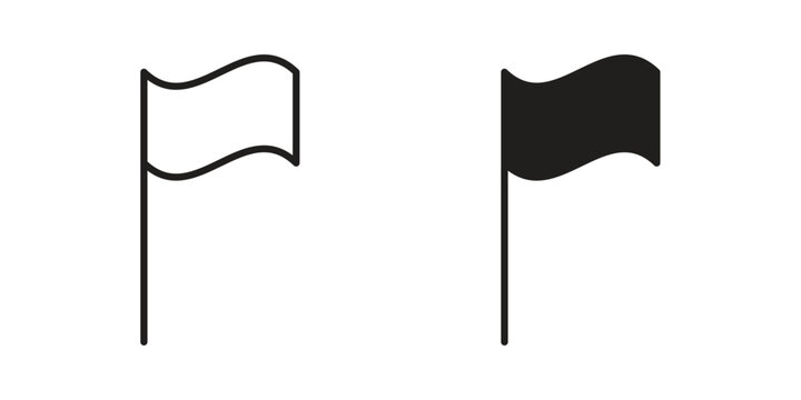 Flag icon in line design. editable stroke icon vector. EPS10